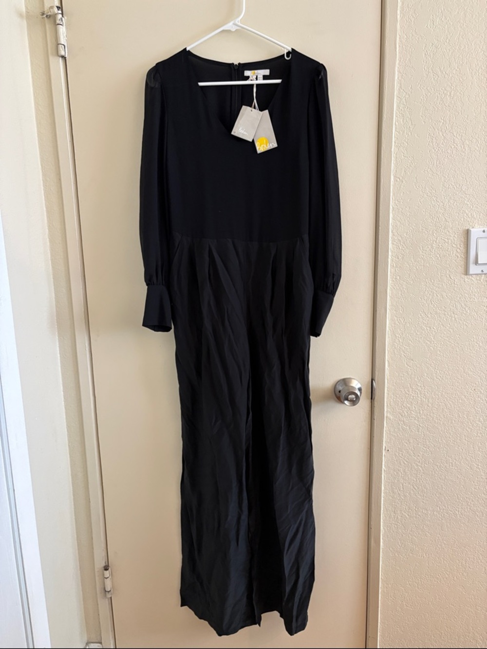 NWT Boden Black Long Sleeve Jumpsuit Dress